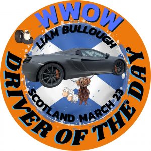 Graphic of the Waynes World Of Wheels Driver Of The Day Award Sticker