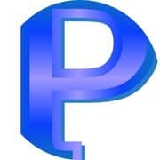 Blue Alphabet letter P