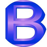 Blue Alphabet letter B