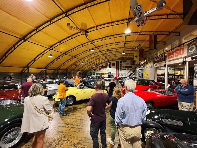 people visiting The Classic Car Hub Museum in the Cotswolds
