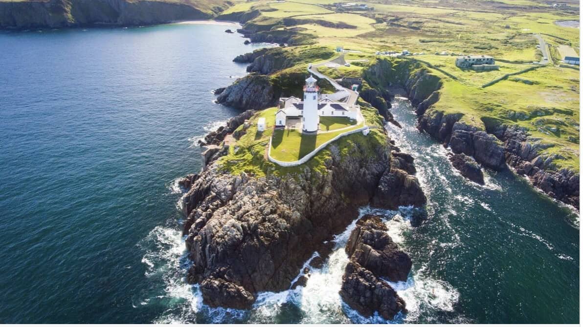 aerial image of Ireland's Wild Atlantic Way part of the WWOW driving tour